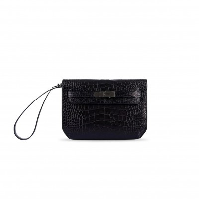 HERMÈS MASTER KELLY DEPECHES 25 POUCH MATTE CROCODILE (25*20*4cm) 